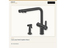 Crauf Lusso 1035 PVD Füme 79×27 cm Evye + Lusso 4040 Dark Graphite (Füme) Batarya | 2 Parça Soft Pure Crauf Lusso 1035 PVD Füme 79×27 cm Evye + Lusso 4040 Dark Graphite (Füme) Batarya | 2 Parça Soft Pure