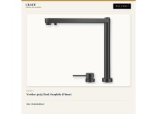 Crauf Vertice 4895 PVD Füme 95×48 cm Evye + Vertice 4055 Dark Graphite (Füme) Batarya | 2 Parça Soft Pure Crauf Vertice 4895 PVD Füme 95×48 cm Evye + Vertice 4055 Dark Graphite (Füme) Batarya | 2 Parça Soft Pure