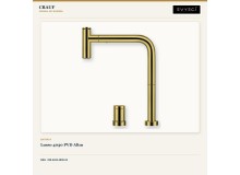 Crauf Stella 4580 PVD Altın 80×45 cm Evye + Lusso 4030 Imperial Gold (İpeksi Altın) Batarya | 2 Parça Soft Flex