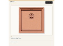 Crauf Vertice 4848 İnox 48×48 cm Evye + Vertice 4055 Platinum Satin (İnox) Batarya | 2 Parça Soft Pure