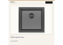 Crauf Vertice 4848 PVD Füme 48×48 cm Evye + Vertice 4055 Dark Graphite (Füme) Batarya | 2 Parça Soft Pure Crauf Vertice 4848 PVD Füme 48×48 cm Evye + Vertice 4055 Dark Graphite (Füme) Batarya | 2 Parça Soft Pure