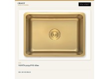 Crauf Venüs 3054 PVD Altın 54×44 cm Evye + Pesce 4060 Imperial Gold (İpeksi Altın) Batarya | 2 Parça Soft Classic Crauf Venüs 3054 PVD Altın 54×44 cm Evye + Pesce 4060 Imperial Gold (İpeksi Altın) Batarya | 2 Parça Soft Classic