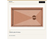 Crauf Vertice 4880 PVD Bakır 80×48 cm Evye + Vertice 4055 Batarya + Aynı Renk Sabunluk | 3 Parça Soft Pure Crauf Vertice 4880 PVD Bakır 80×48 cm Evye + Vertice 4055 Batarya + Aynı Renk Sabunluk | 3 Parça Soft Pure