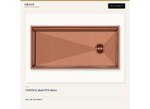 Crauf Vertice 4898 PVD Bakır 98×48 cm Evye + Vertice 4055 Royal Bronze (Bakır) Batarya | 2 Parça Soft Pure