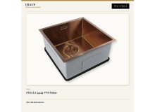 Crauf Stella 4444 PVD Bakır 44×44 cm Evye + Pesce 4060 Royal Bronze (Bakır) Batarya | 2 Parça Soft Classic Crauf Stella 4444 PVD Bakır 44×44 cm Evye + Pesce 4060 Royal Bronze (Bakır) Batarya | 2 Parça Soft Classic