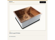 Crauf Stella 4454 PVD Bakır 54×44 cm Evye + Pesce 4060 Royal Bronze (Bakır) Batarya | 2 Parça Soft Classic Crauf Stella 4454 PVD Bakır 54×44 cm Evye + Pesce 4060 Royal Bronze (Bakır) Batarya | 2 Parça Soft Classic