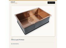 Crauf Stella 4465 PVD Bakır 65×44 cm Evye + Pesce 4060 Royal Bronze (Bakır) Batarya | 2 Parça Soft Classic Crauf Stella 4465 PVD Bakır 65×44 cm Evye + Pesce 4060 Royal Bronze (Bakır) Batarya | 2 Parça Soft Classic