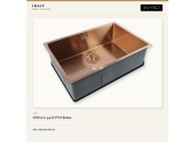 Crauf Stella 4470 PVD Bakır 70×44 cm Evye + Pesce 4060 Royal Bronze (Bakır) Batarya | 2 Parça Soft Classic Crauf Stella 4470 PVD Bakır 70×44 cm Evye + Pesce 4060 Royal Bronze (Bakır) Batarya | 2 Parça Soft Classic