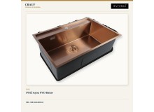Crauf Poli 6302 PVD Bakır 68×51 cm Evye + Pesce 4060 Royal Bronze (Bakır) Batarya | 2 Parça Soft Classic Crauf Poli 6302 PVD Bakır 68×51 cm Evye + Pesce 4060 Royal Bronze (Bakır) Batarya | 2 Parça Soft Classic
