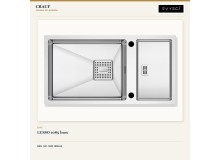 Crauf Lusso 1085 İnox 82×43 cm Evye + Lusso 4035 Platinum Satin (İnox) Batarya | 2 Parça Soft Pro