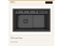 Crauf Lusso 1055 PVD Füme 80×48 cm Evye + Lusso 4040 Dark Graphite (Füme) Batarya | 2 Parça Soft Pure