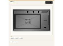 Crauf Lusso 1060 PVD Füme 86×49 cm Evye + Lusso 4040 Dark Graphite (Füme) Batarya | 2 Parça Soft Pure Crauf Lusso 1060 PVD Füme 86×49 cm Evye + Lusso 4040 Dark Graphite (Füme) Batarya | 2 Parça Soft Pure