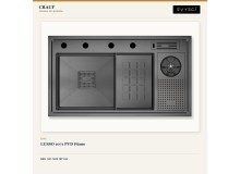Crauf Lusso 1071 PVD Füme 84×48 cm Evye + Lusso 4040 Dark Graphite (Füme) Batarya | 2 Parça Soft Pure Crauf Lusso 1071 PVD Füme 84×48 cm Evye + Lusso 4040 Dark Graphite (Füme) Batarya | 2 Parça Soft Pure