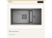 Crauf Lusso 1085 PVD Füme 82×43 cm Evye + Lusso 4035 Batarya + Aynı Renk Sabunluk | 3 Parça Soft Pro Crauf Lusso 1085 PVD Füme 82×43 cm Evye + Lusso 4035 Batarya + Aynı Renk Sabunluk | 3 Parça Soft Pro