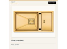 Crauf Lusso 1085 PVD Altın 82×43 cm Evye + Lusso 4035 Imperial Gold (İpeksi Altın) Batarya | 2 Parça Soft Pro Crauf Lusso 1085 PVD Altın 82×43 cm Evye + Lusso 4035 Imperial Gold (İpeksi Altın) Batarya | 2 Parça Soft Pro