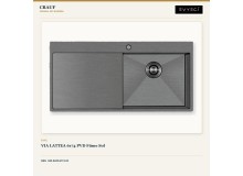 Crauf Via Lattea 6174 Sol PVD Füme 100×51 cm Evye + Attivo Pure 4065 Dark Graphite (Füme) Batarya | 2 Parça Soft Pure