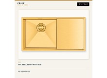Crauf Via Bella 6072 PVD Altın 86×45 cm Evye + Attivo Pure 4065 Imperial Gold (İpeksi Altın) Batarya | 2 Parça Soft Pure Crauf Via Bella 6072 PVD Altın 86×45 cm Evye + Attivo Pure 4065 Imperial Gold (İpeksi Altın) Batarya | 2 Parça Soft Pure