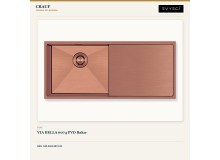 Crauf Via Bella 6074 PVD Bakır 100×45 cm Evye + Pesce 4060 Royal Bronze (Bakır) Batarya | 2 Parça Soft Classic Crauf Via Bella 6074 PVD Bakır 100×45 cm Evye + Pesce 4060 Royal Bronze (Bakır) Batarya | 2 Parça Soft Classic