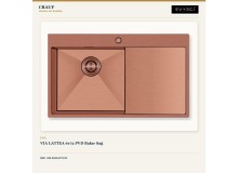 Crauf Via Lattea 6172 Sağ PVD Bakır 86×51 cm Evye + Attivo Pure 4065 Royal Bronze (Bakır) Batarya | 2 Parça Soft Pure Crauf Via Lattea 6172 Sağ PVD Bakır 86×51 cm Evye + Attivo Pure 4065 Royal Bronze (Bakır) Batarya | 2 Parça Soft Pure