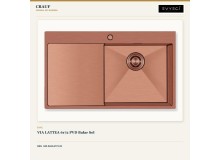 Crauf Via Lattea 6172 Sol PVD Bakır 86×51 cm Evye + Attivo Pure 4065 Royal Bronze (Bakır) Batarya | 2 Parça Soft Pure Crauf Via Lattea 6172 Sol PVD Bakır 86×51 cm Evye + Attivo Pure 4065 Royal Bronze (Bakır) Batarya | 2 Parça Soft Pure