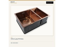 Crauf Stella 4563 PVD Bakır 63×45 cm Evye + Pesce 4060 Royal Bronze (Bakır) Batarya | 2 Parça Soft Classic Crauf Stella 4563 PVD Bakır 63×45 cm Evye + Pesce 4060 Royal Bronze (Bakır) Batarya | 2 Parça Soft Classic