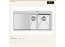 Crauf Via Lattea 6175 Sol İnox 100×51 cm Evye + Pesce 4060 Platinum Satin (İnox) Batarya | 2 Parça Soft Classic Crauf Via Lattea 6175 Sol İnox 100×51 cm Evye + Pesce 4060 Platinum Satin (İnox) Batarya | 2 Parça Soft Classic