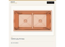 Crauf Vertice 4895 PVD Bakır 95×48 cm Evye + Vertice 4055 Royal Bronze (Bakır) Batarya | 2 Parça Soft Pure Crauf Vertice 4895 PVD Bakır 95×48 cm Evye + Vertice 4055 Royal Bronze (Bakır) Batarya | 2 Parça Soft Pure