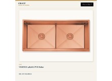 Crauf Vertice 4898A PVD Bakır 98×48 cm Evye + Vertice 4055 Royal Bronze (Bakır) Batarya | 2 Parça Soft Pure Crauf Vertice 4898A PVD Bakır 98×48 cm Evye + Vertice 4055 Royal Bronze (Bakır) Batarya | 2 Parça Soft Pure