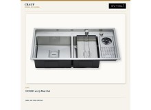 Crauf Lusso 1075 Mat Gri 100×50 cm Evye + Lusso 4035 Platinum Satin (İnox) Batarya | 2 Parça Soft Pro