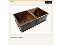 Crauf Stella 4580 PVD Bakır 80×45 cm Evye + Attivo Pure 4065 Royal Bronze (Bakır) Batarya | 2 Parça Soft Pure Crauf Stella 4580 PVD Bakır 80×45 cm Evye + Attivo Pure 4065 Royal Bronze (Bakır) Batarya | 2 Parça Soft Pure