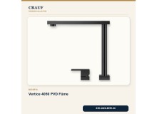 Crauf Vertice 4875 PVD Füme 75×48 cm Evye + Vertice 4050 PVD Füme Batarya 6 Parça Premium Set Crauf Vertice 4875 PVD Füme 75×48 cm Evye + Vertice 4050 PVD Füme Batarya 6 Parça Premium Set