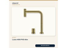 Crauf Lusso 1030 PVD Altın 42×22 cm Evye + Lusso 4030 PVD Altın Batarya 5 Parça Premium Set Crauf Lusso 1030 PVD Altın 42×22 cm Evye + Lusso 4030 PVD Altın Batarya 5 Parça Premium Set