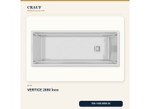 Crauf Vertice 2080 İnox 127×48,2 cm Evye + Vertice 4050 Çelik Batarya 6 Parça Premium Set Crauf Vertice 2080 İnox 127×48,2 cm Evye + Vertice 4050 Çelik Batarya 6 Parça Premium Set