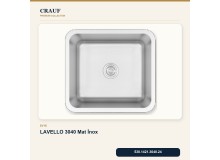 Crauf Lavello 3040 Mat İnox 45×40 cm Evye + Pesce 4060 Çelik Batarya 5 Parça Premium Set Crauf Lavello 3040 Mat İnox 45×40 cm Evye + Pesce 4060 Çelik Batarya 5 Parça Premium Set