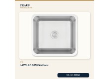 Crauf Lavello 3050 Mat İnox 49×44 cm Evye + Pesce 4060 Çelik Batarya 5 Parça Premium Set Crauf Lavello 3050 Mat İnox 49×44 cm Evye + Pesce 4060 Çelik Batarya 5 Parça Premium Set