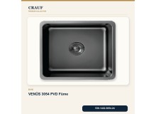 Crauf Venüs 3054 PVD Füme 54×44 cm Evye + Pesce 4060 PVD Füme Batarya 5 Parça Premium Set Crauf Venüs 3054 PVD Füme 54×44 cm Evye + Pesce 4060 PVD Füme Batarya 5 Parça Premium Set