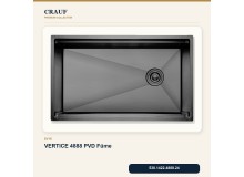 Crauf Vertice 4888 PVD Füme 88×48 cm Evye + Vertice 4050 PVD Füme Batarya 6 Parça Premium Set Crauf Vertice 4888 PVD Füme 88×48 cm Evye + Vertice 4050 PVD Füme Batarya 6 Parça Premium Set