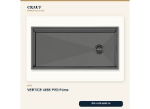 Crauf Vertice 4898 PVD Füme 98×48 cm Evye + Vertice 4050 PVD Füme Batarya 6 Parça Premium Set