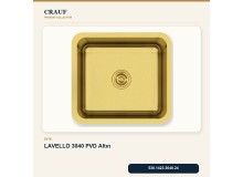 Crauf Lavello 3040 PVD Altın 45×40 cm Evye + Pesce 4060 PVD Altın Batarya 5 Parça Premium Set Crauf Lavello 3040 PVD Altın 45×40 cm Evye + Pesce 4060 PVD Altın Batarya 5 Parça Premium Set