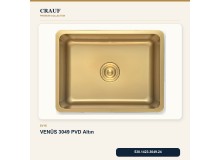 Crauf Venüs 3049 PVD Altın 49×44 cm Evye + Pesce 4060 PVD Altın Batarya 5 Parça Premium Set Crauf Venüs 3049 PVD Altın 49×44 cm Evye + Pesce 4060 PVD Altın Batarya 5 Parça Premium Set