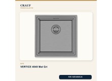 Crauf Vertice 4848 Mat Gri 48×48 cm Evye + Vertice 4050 Çelik (Mat Gri evye için nötr alternatif) Batarya 6 Parça Set Crauf Vertice 4848 Mat Gri 48×48 cm Evye + Vertice 4050 Çelik (Mat Gri evye için nötr alternatif) Batarya 6 Parça Set