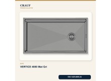 Crauf Vertice 4880 Mat Gri 80×48 cm Evye + Vertice 4050 Çelik (Mat Gri evye için nötr alternatif) Batarya 6 Parça Set Crauf Vertice 4880 Mat Gri 80×48 cm Evye + Vertice 4050 Çelik (Mat Gri evye için nötr alternatif) Batarya 6 Parça Set