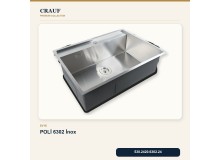 Crauf Poli 6302 İnox 68×51 cm Evye + Pesce 4060 Çelik Batarya 6 Parça Premium Set Crauf Poli 6302 İnox 68×51 cm Evye + Pesce 4060 Çelik Batarya 6 Parça Premium Set