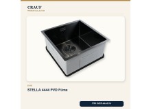 Crauf Stella 4444 PVD Füme 44×44 cm Evye + Pesce 4060 PVD Füme Batarya 6 Parça Premium Set Crauf Stella 4444 PVD Füme 44×44 cm Evye + Pesce 4060 PVD Füme Batarya 6 Parça Premium Set