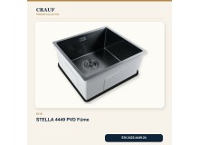 Crauf Stella 4449 PVD Füme 49×44 cm Evye + Pesce 4060 PVD Füme Batarya 6 Parça Premium Set Crauf Stella 4449 PVD Füme 49×44 cm Evye + Pesce 4060 PVD Füme Batarya 6 Parça Premium Set