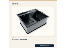 Crauf Poli 6301 PVD Füme 58×51 cm Evye + Pesce 4060 PVD Füme Batarya 6 Parça Premium Set Crauf Poli 6301 PVD Füme 58×51 cm Evye + Pesce 4060 PVD Füme Batarya 6 Parça Premium Set