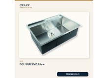 Crauf Poli 6302 PVD Füme 68×51 cm Evye + Pesce 4060 PVD Füme Batarya 6 Parça Premium Set Crauf Poli 6302 PVD Füme 68×51 cm Evye + Pesce 4060 PVD Füme Batarya 6 Parça Premium Set