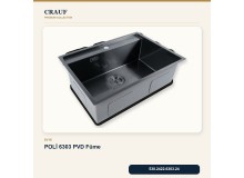 Crauf Poli 6303 PVD Füme 78×51 cm Evye + Pesce 4060 PVD Füme Batarya 6 Parça Premium Set Crauf Poli 6303 PVD Füme 78×51 cm Evye + Pesce 4060 PVD Füme Batarya 6 Parça Premium Set