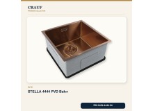 Crauf Stella 4444 PVD Bakır 44×44 cm Evye + Pesce 4060 PVD Bakır Batarya 6 Parça Premium Set Crauf Stella 4444 PVD Bakır 44×44 cm Evye + Pesce 4060 PVD Bakır Batarya 6 Parça Premium Set