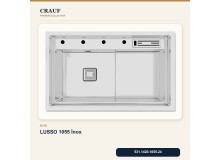 Crauf Lusso 1055 İnox 80×48 cm Evye + Lusso 4030 Çelik Batarya 5 Parça Premium Set Crauf Lusso 1055 İnox 80×48 cm Evye + Lusso 4030 Çelik Batarya 5 Parça Premium Set